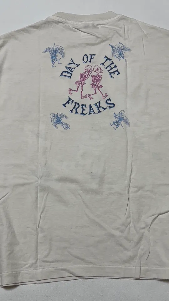 SAINT Mxxxxxx SS TEE/DAY OF THE FREAKS/WHT Monster Day/Monster Illustration Short Sleeve Off-White S-XL Same as the original version OE yarn cylinder without side seam fabric Top printing technology Zero difference restoration ZP Complete copy matching Main mark/wash mark/cherub mark complete